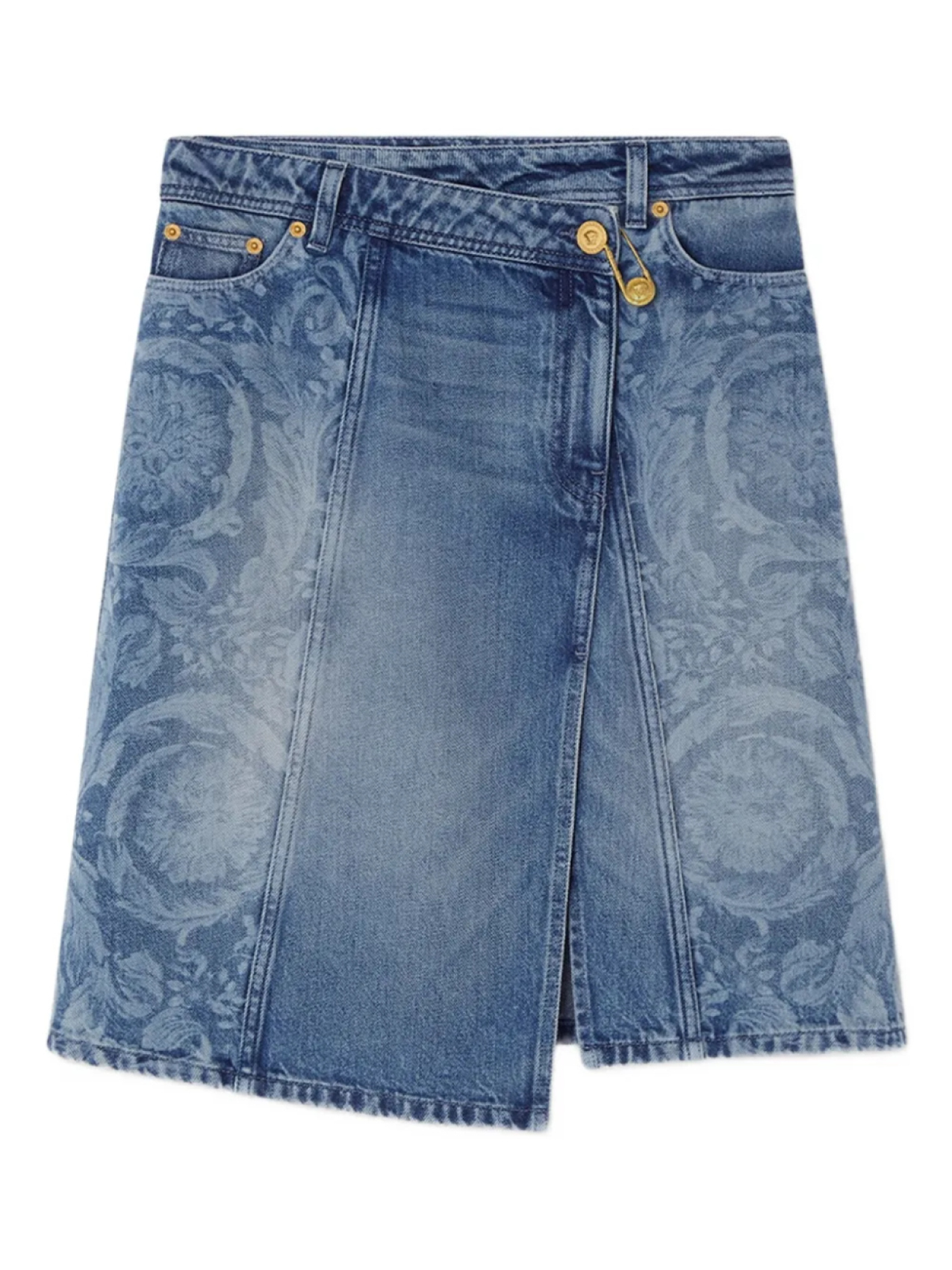 

Versace джинсовая юбка асимметричного кроя, синий