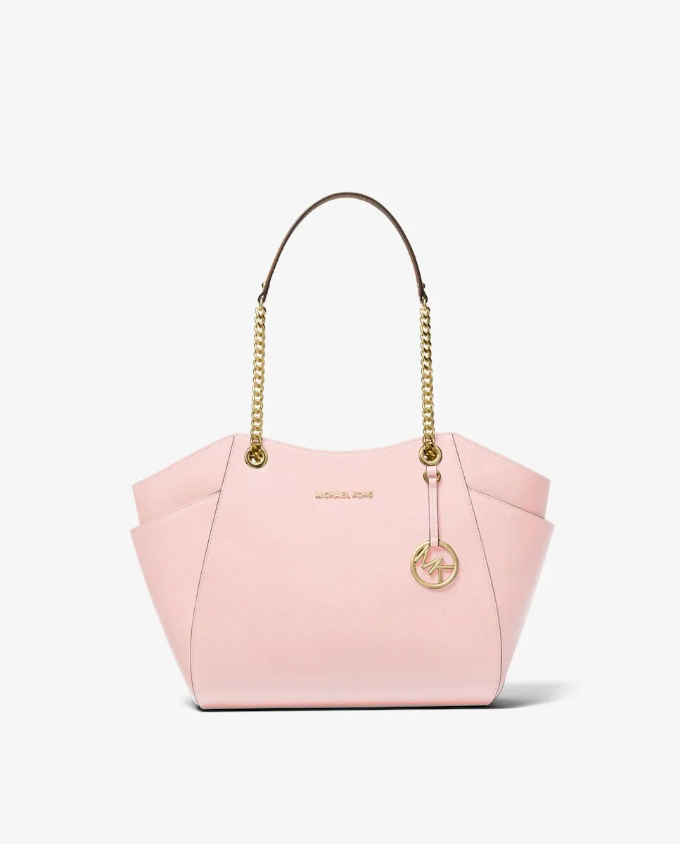 

Большая сумка-тоут Jet Set из сафьяновой кожи Michael Michael Kors, пастельно-розовый