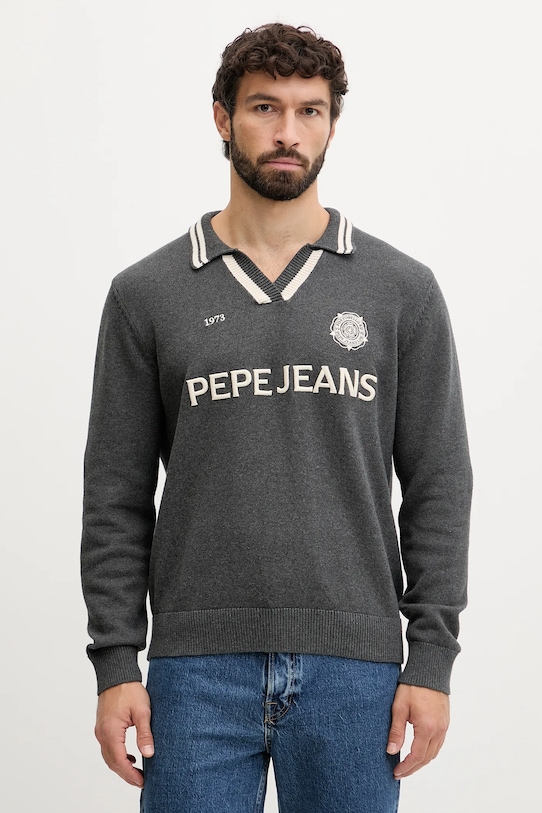 

Хлопковый свитер Pepe Jeans, серый