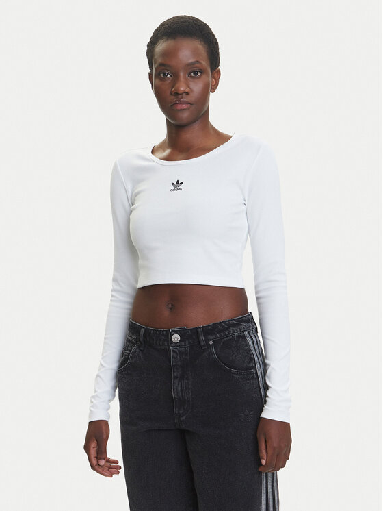 

Облегающая блузка Essentials Ribbed JC9011 Adidas, белый