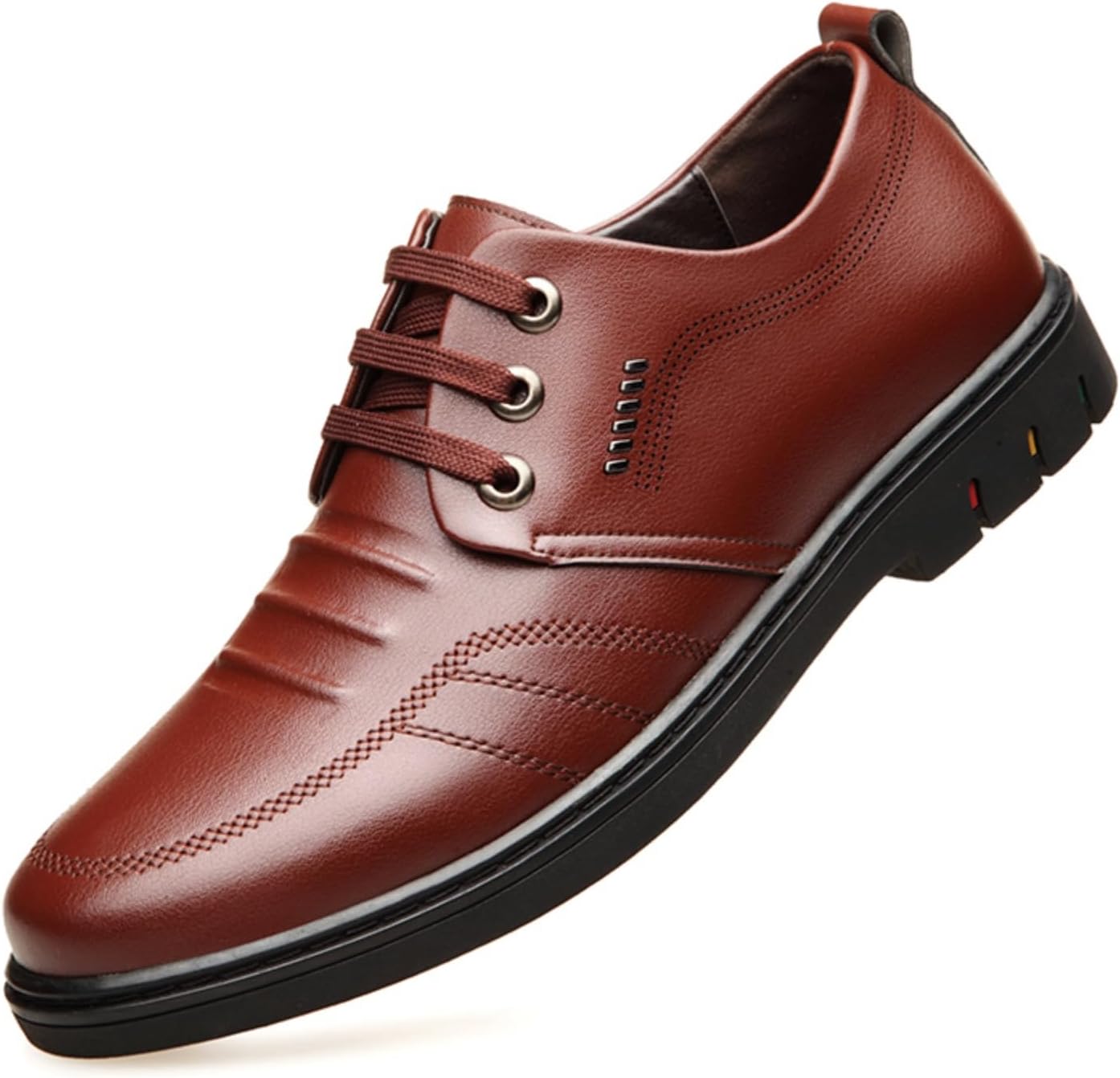 

Мужские кожаные оксфорды для деловой носки, Перфорированные вставки и стойкая к скольжению подошва, Комфорт для формального и повседневного стиля, Стелька с амортизацией в черном/темно-коричневом цвете Kelibasi