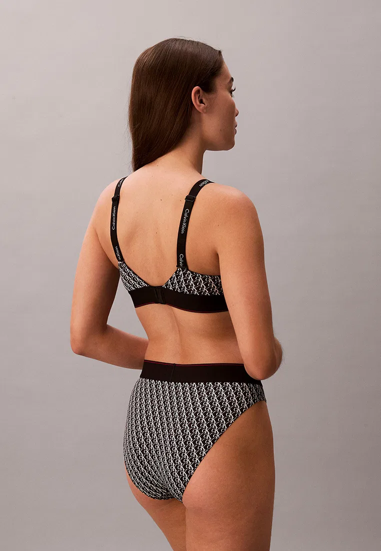 Бюстгальтер-бралетт, микрофибра, Calvin Klein, черный — фото 2