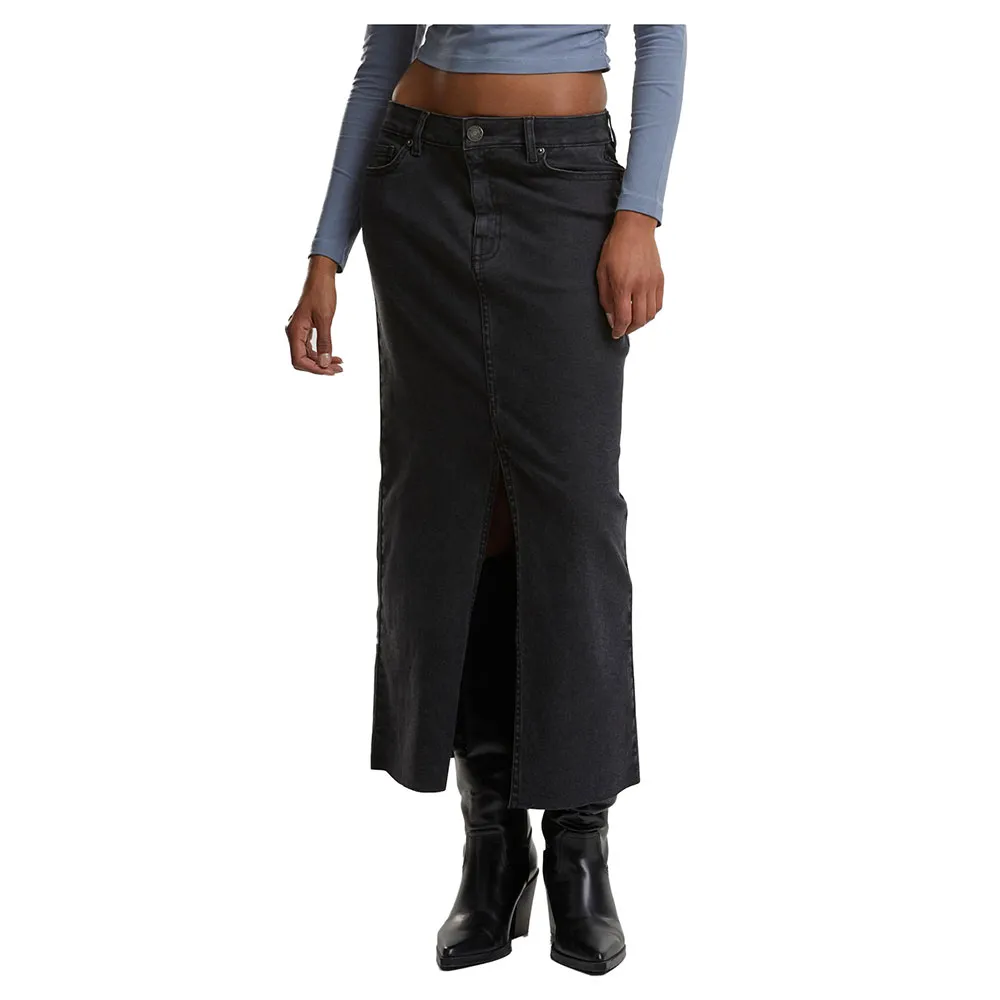 

Юбка Urban Classics Slit denim skirt, черный