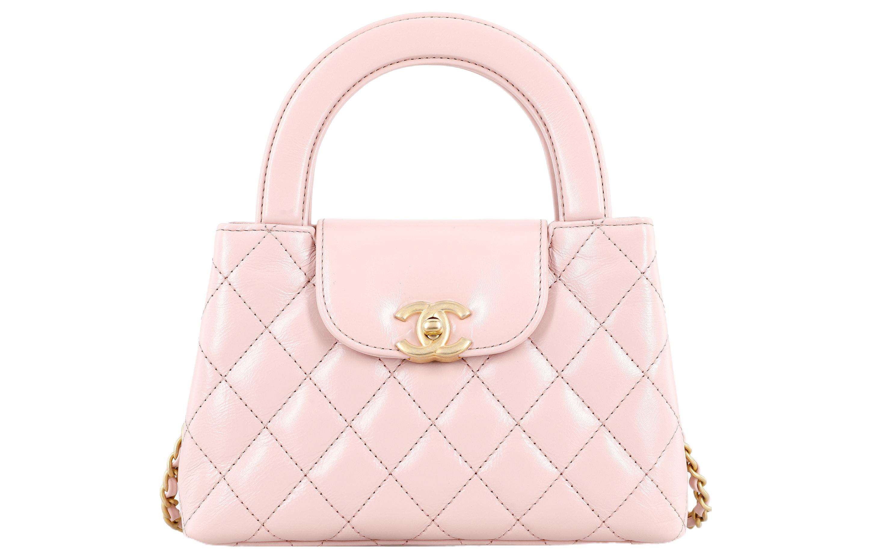 

CHANEL Миниатюрная женская сумка-кроссбоди из телячьей кожи светло-розового цвета
