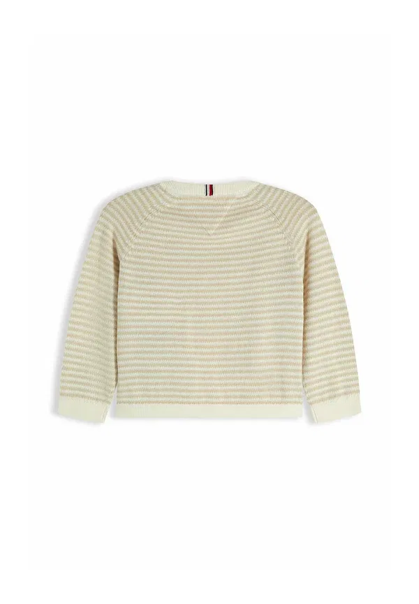 Кардиган Tommy Hilfiger Essential stripe cardigan, цвет слоновой кости — фото 2