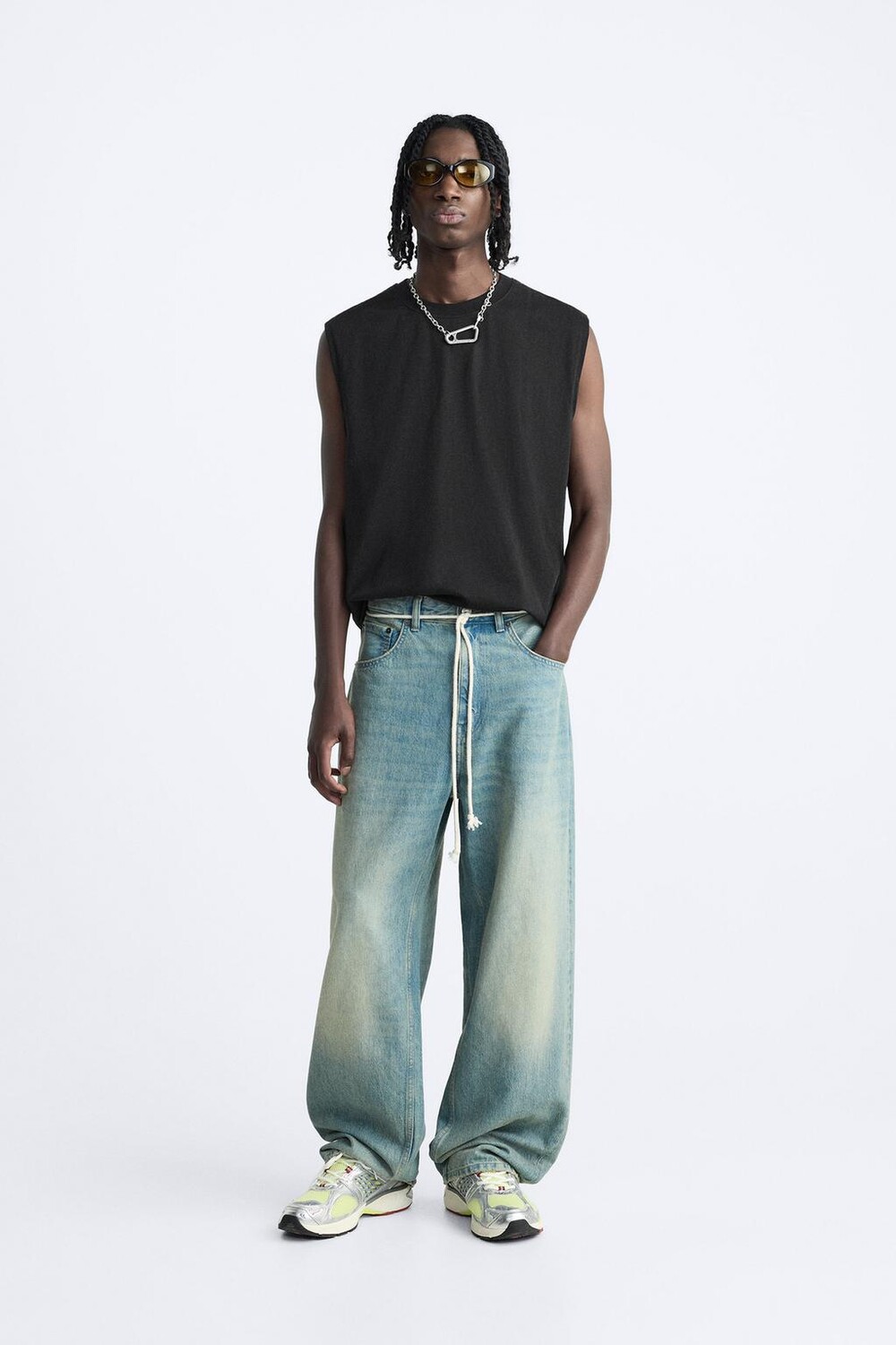

Топ без рукавов ZARA, черный