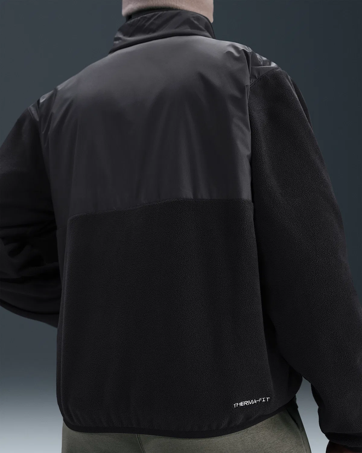 Мужская зимняя куртка на молнии Nike Sportswear Club, Black/Black/White — фото 2