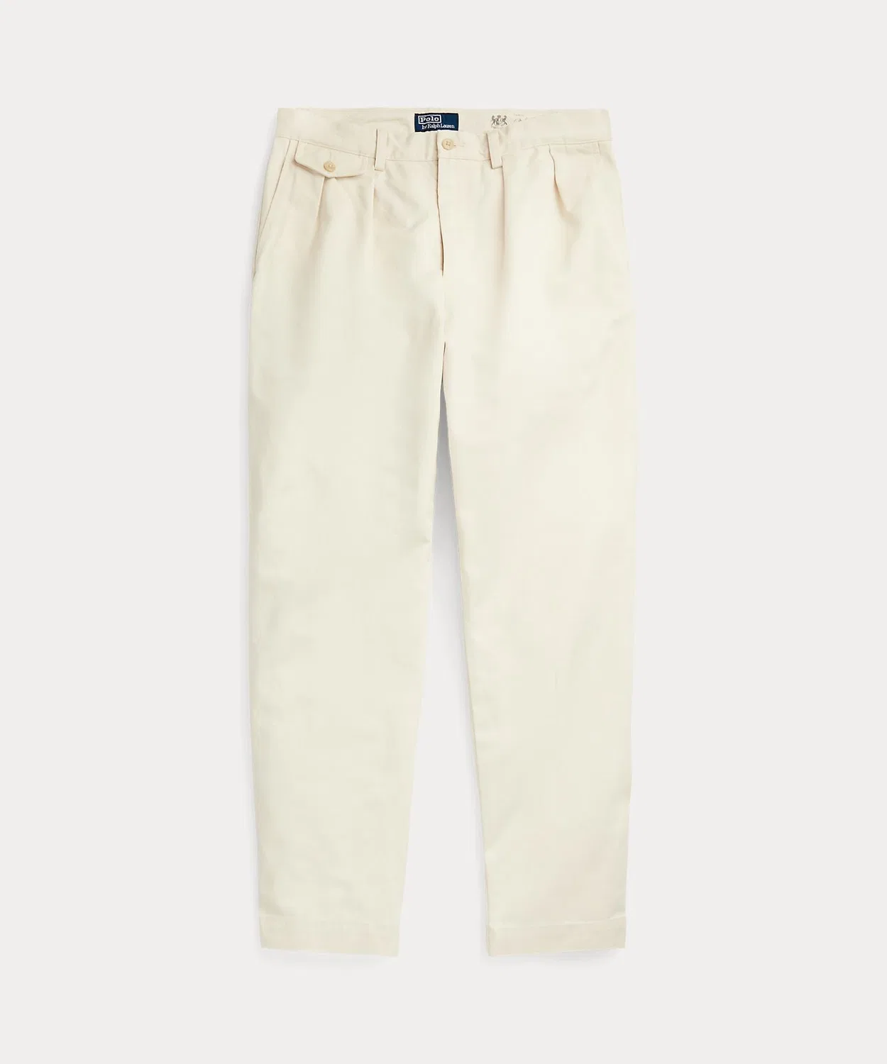 Брюки чинос свободные с защипами Polo Ralph Lauren из хлопка, натуральный — фото 2