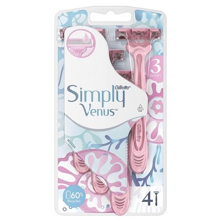 

Одноразовые женские бритвы Venus Simply3 — упаковка из 4 шт. Gillette