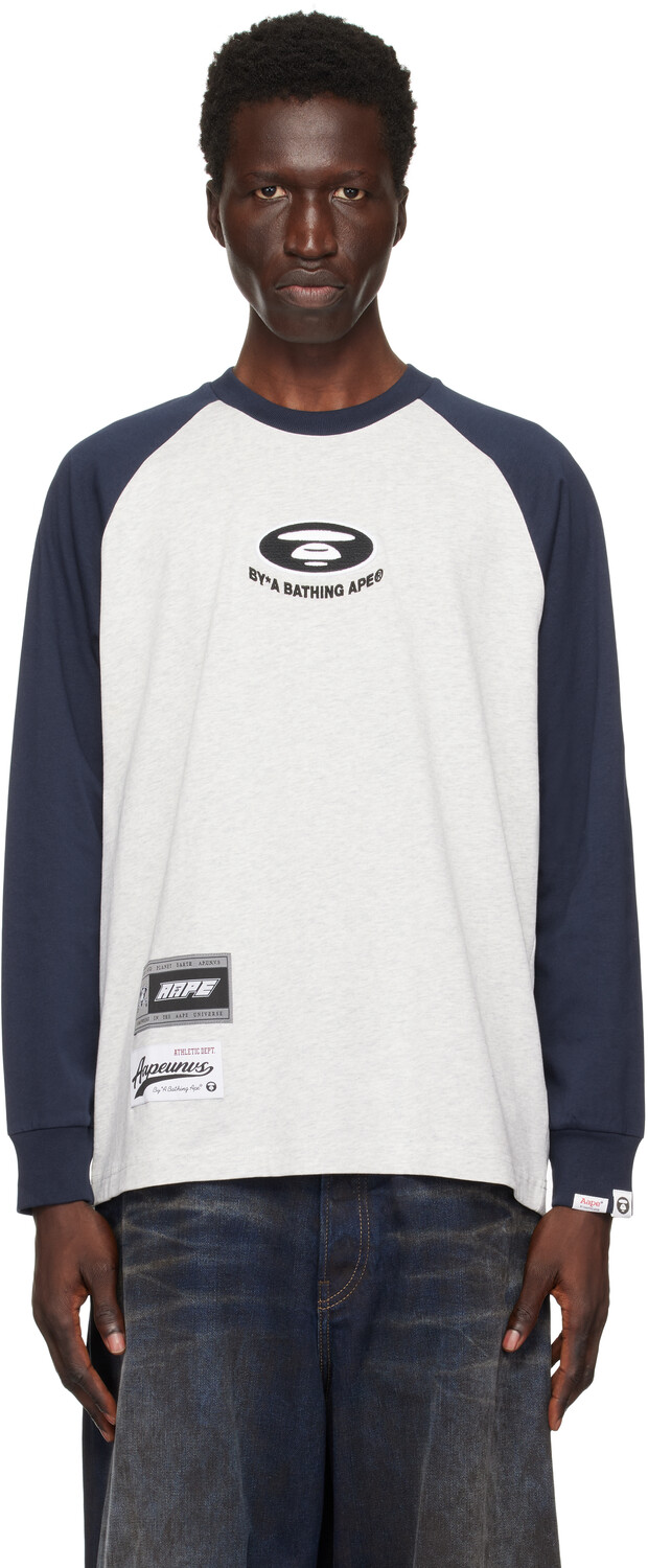 

Футболка серо-синяя ain AAPE by A Bathing Ape
