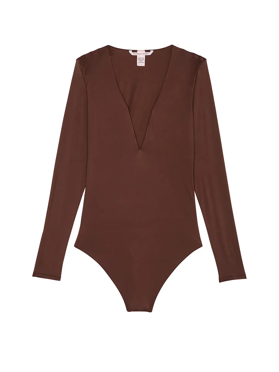 BODYWEAR от Victoria с инновационным боди FeatherSoft с V-образным вырезом Victoria'S Secret, цвет Ganache — фото 3