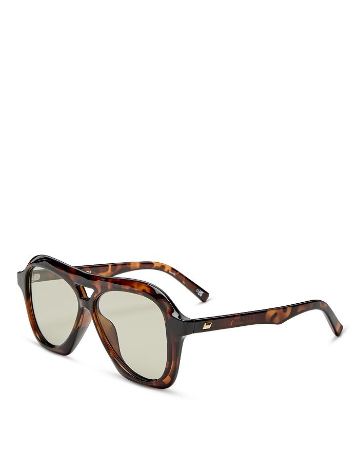 

Солнцезащитные очки Drizzle Geometric, 56 мм Le Specs, коричневый