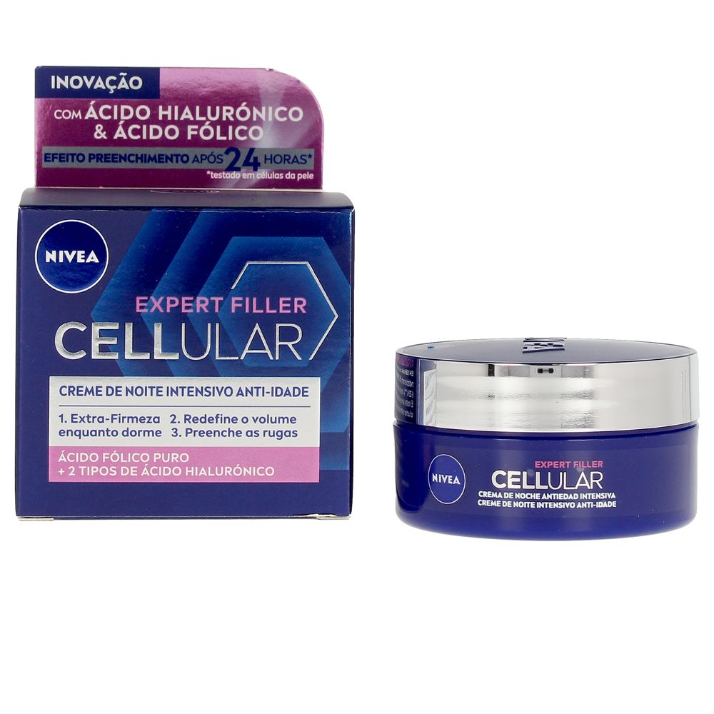 

Крем против морщин Cellular filler hialurónico & fólico crema noche Nivea, 50 мл