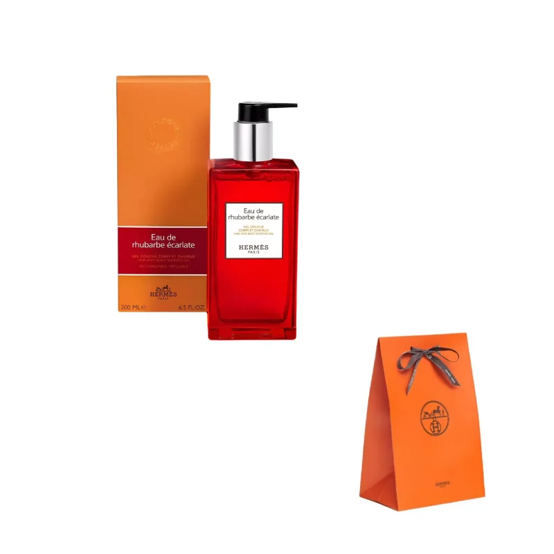 HERMES Оранжево-зеленый весенний шампунь-гель для душа ароматный очищающий увлажняющий попурри 200 мл