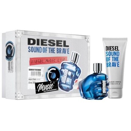 Парфюмерный набор для мужчин Diesel Sound of the Brave 2021 Gift Set with 50ml EDT Spray and 100ml Shower Gel — фото 4