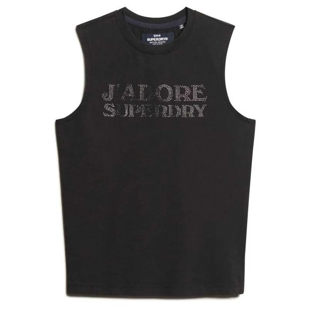 

Футболка без рукавов Superdry Sport Luxe Fitted, черный