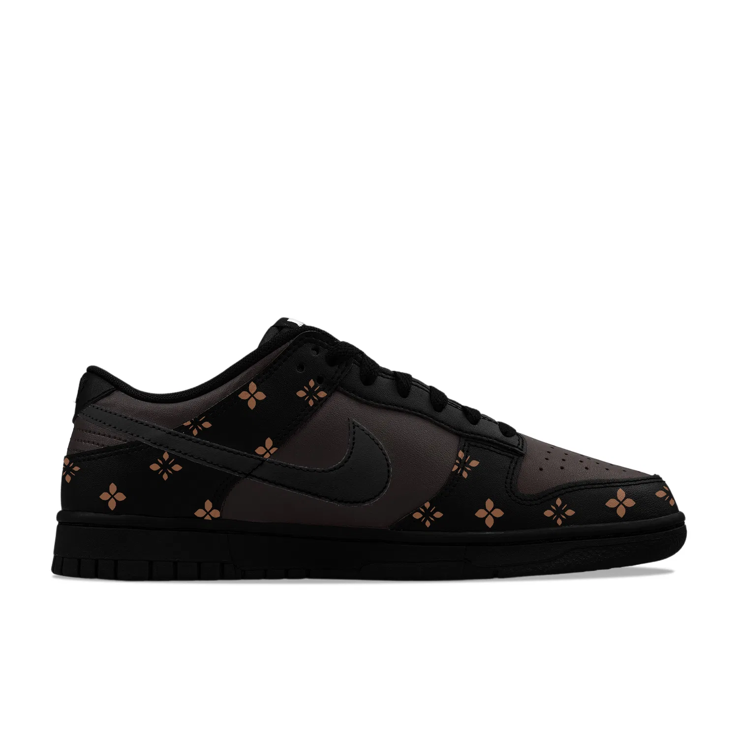 Кроссовки кожаные Nike Dunk Low Black Brown — фото 4