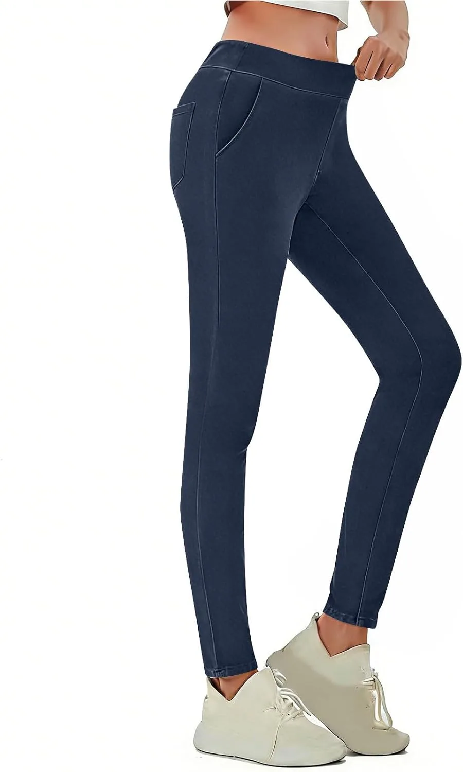 Женские джинсы Stretchy Casual Slim Fit High Waist Pull On — фото 2