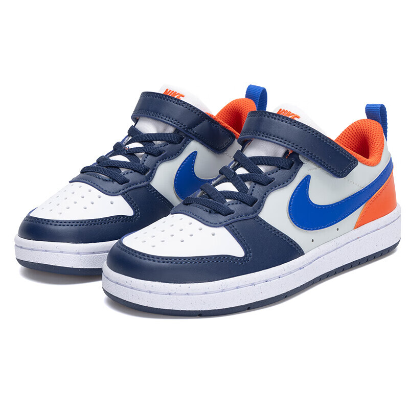 Кроссовки Nike Court Borough Kids Lifestyle Shoes PS Low-top White/Blue, белый/синий — фото 3