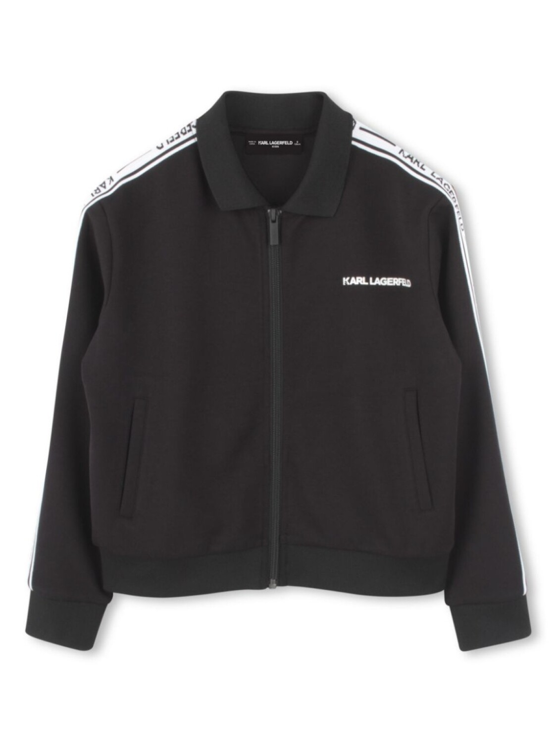 

Karl Lagerfeld Kids кардиган с логотипом, черный
