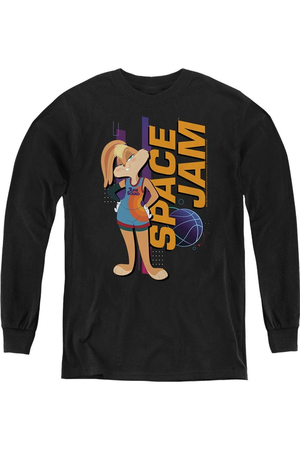 

Футболка с длинным рукавом Space Jam 2 Lola Standing Youth Gildan, черный