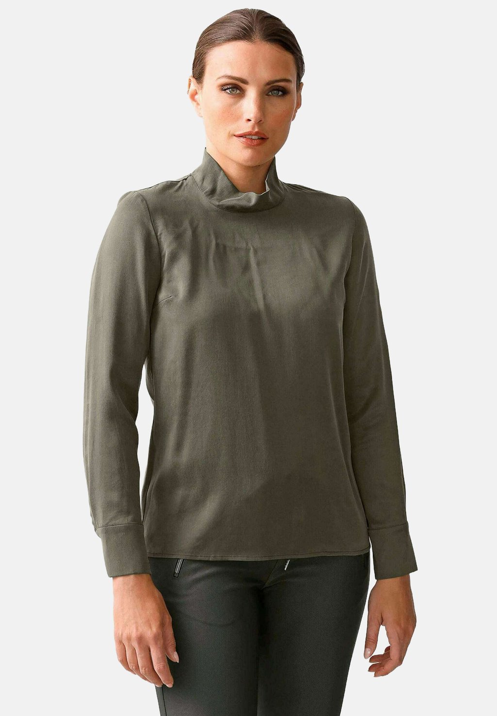 

Блуза MIT STEHKRAGEN Alba Moda, оливковый