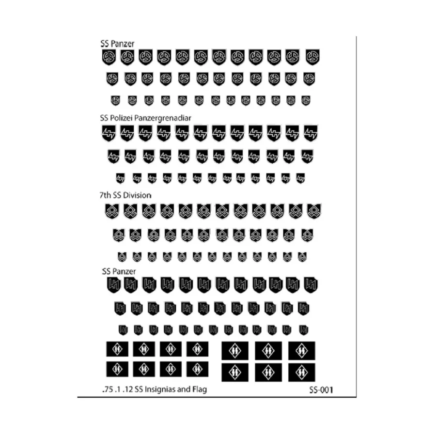 

Знаки отличия СС с флагом (1:285), Decals - WWII, Germany (Combat Miniatures)