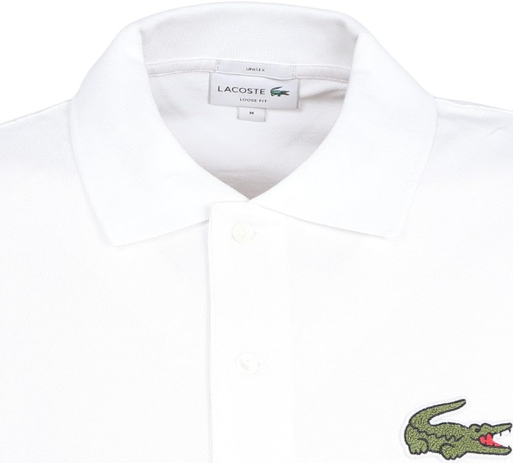 Мужская поло-рубашка LACOSTE свободного кроя Размер L.12.12, белый — фото 2