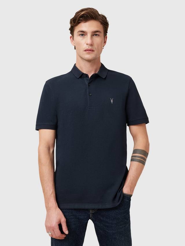 

Reform Slim Fit хлопковая поло AllSaints, Navy
