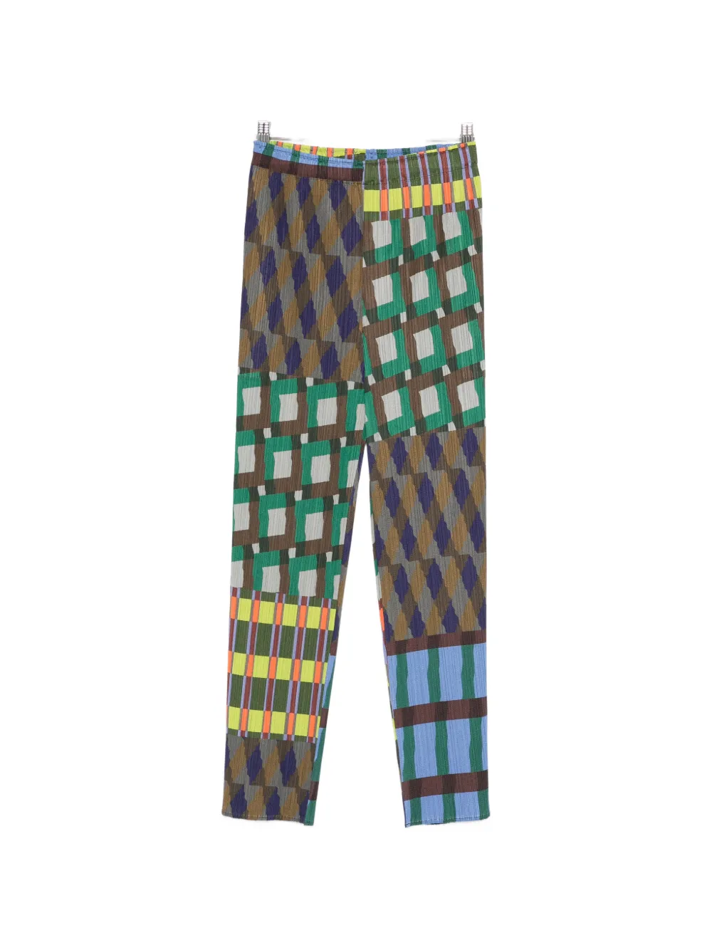 

Плиссированные брюки с принтом Harmony Pleats Please Issey Miyake, коричневый