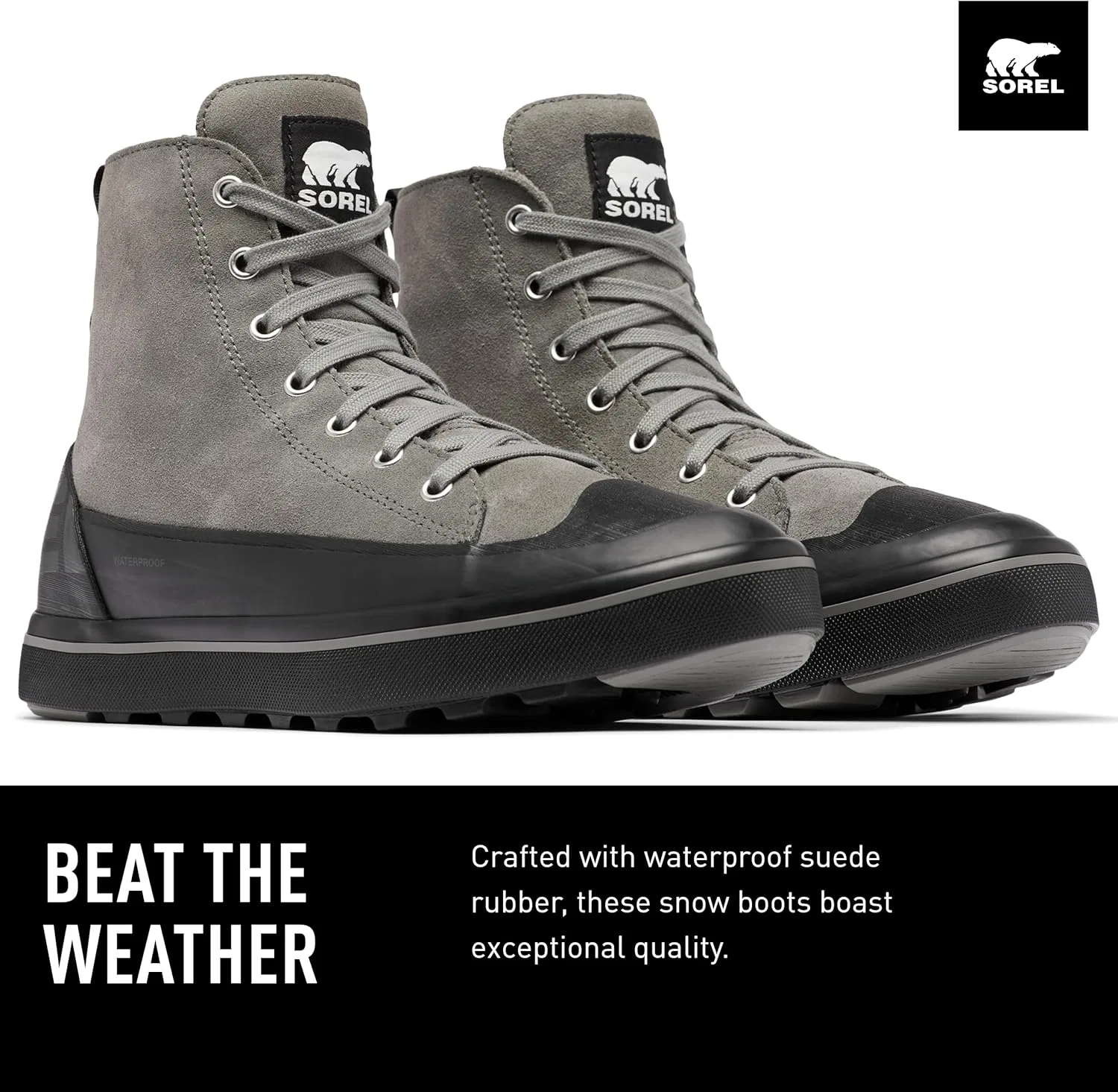 Водонепроницаемые ботинки SOREL Men's Metro ll Sneak, черный — фото 2