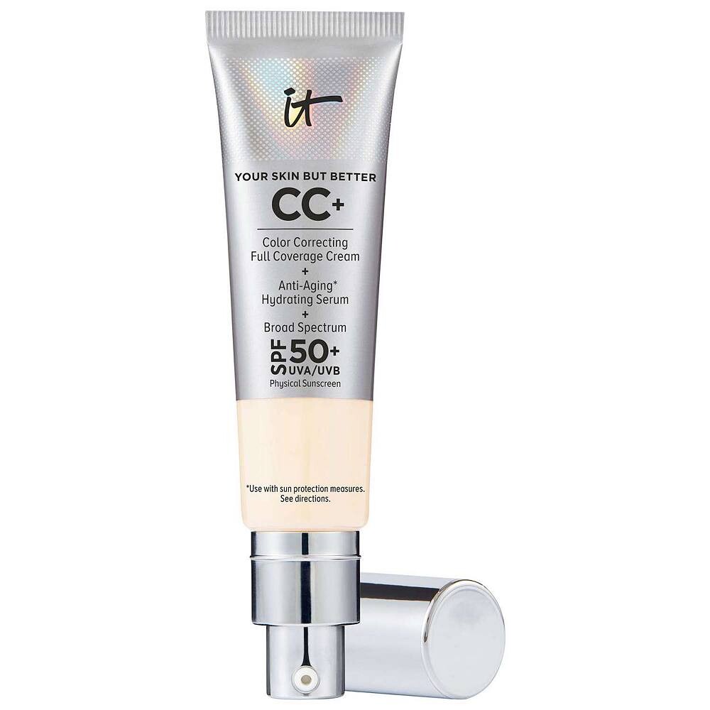 IT Cosmetics CC+ Крем-основа для коррекции цвета с полным покрытием и SPF 50+, цвет Fair Ivory