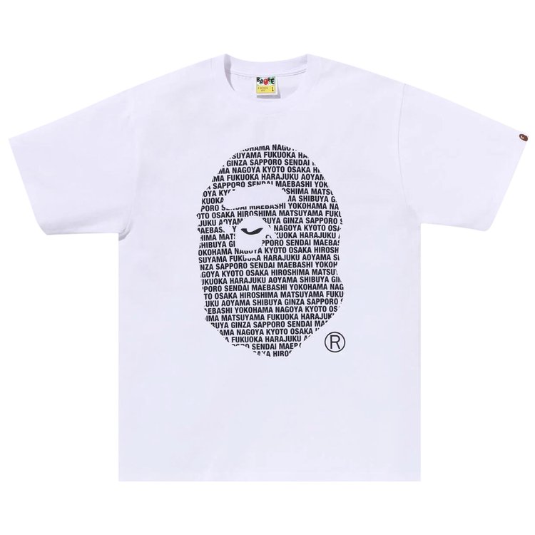 

Футболка BAPE Japan Ape Head 'White', белый