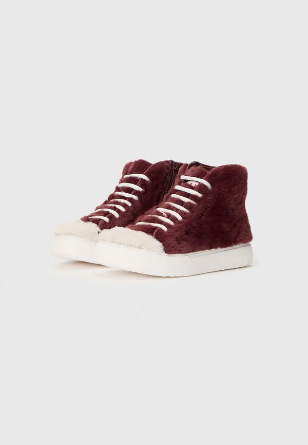 Унисекс высокие кроссовки Marni, Dark Red/White — фото 2