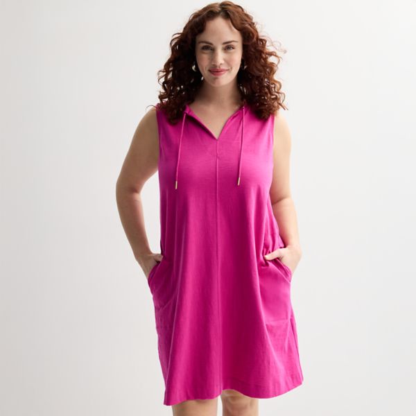 

Просторное трикотажное платье-майка oversize Sonoma Goods For Life, цвет gia magenta