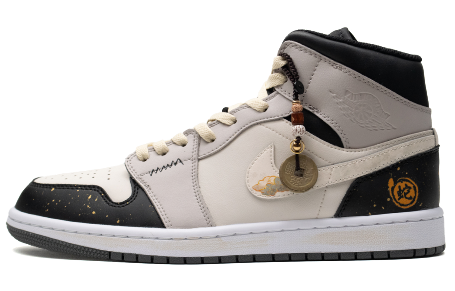 

Jordan Детские баскетбольные кроссовки Air 1 Auspicious Clouds And Snake Mid-Top, черные, для подростков