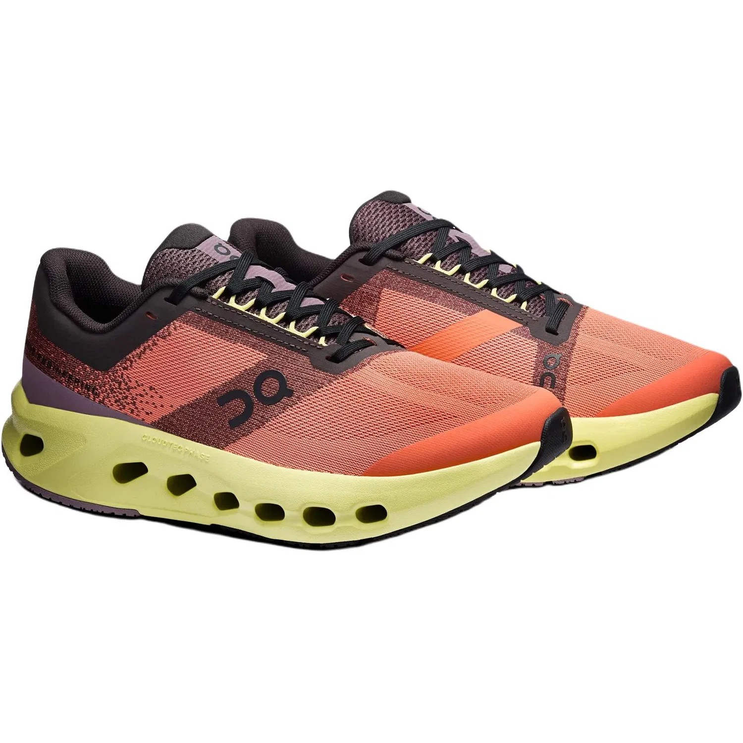Кроссовки детские беговые Cloudsurfer Low top, оранжево-коричнево-зеленые, унисекс On, Orange Brown Green — фото 4