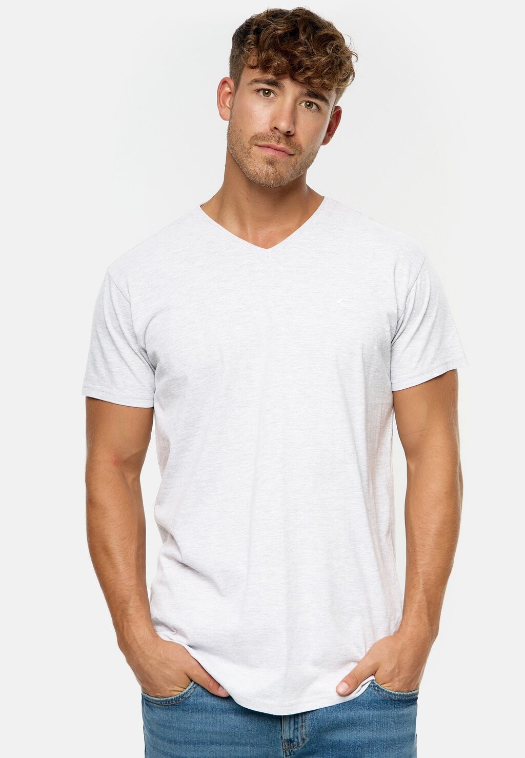 

Футболка базовая INDICODE JEANS, цвет offwhite