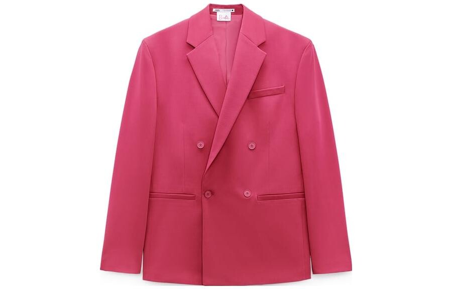 

Barbie X Barbie Cobrand деловой костюм мужской темный фуксия Zara, фуксия