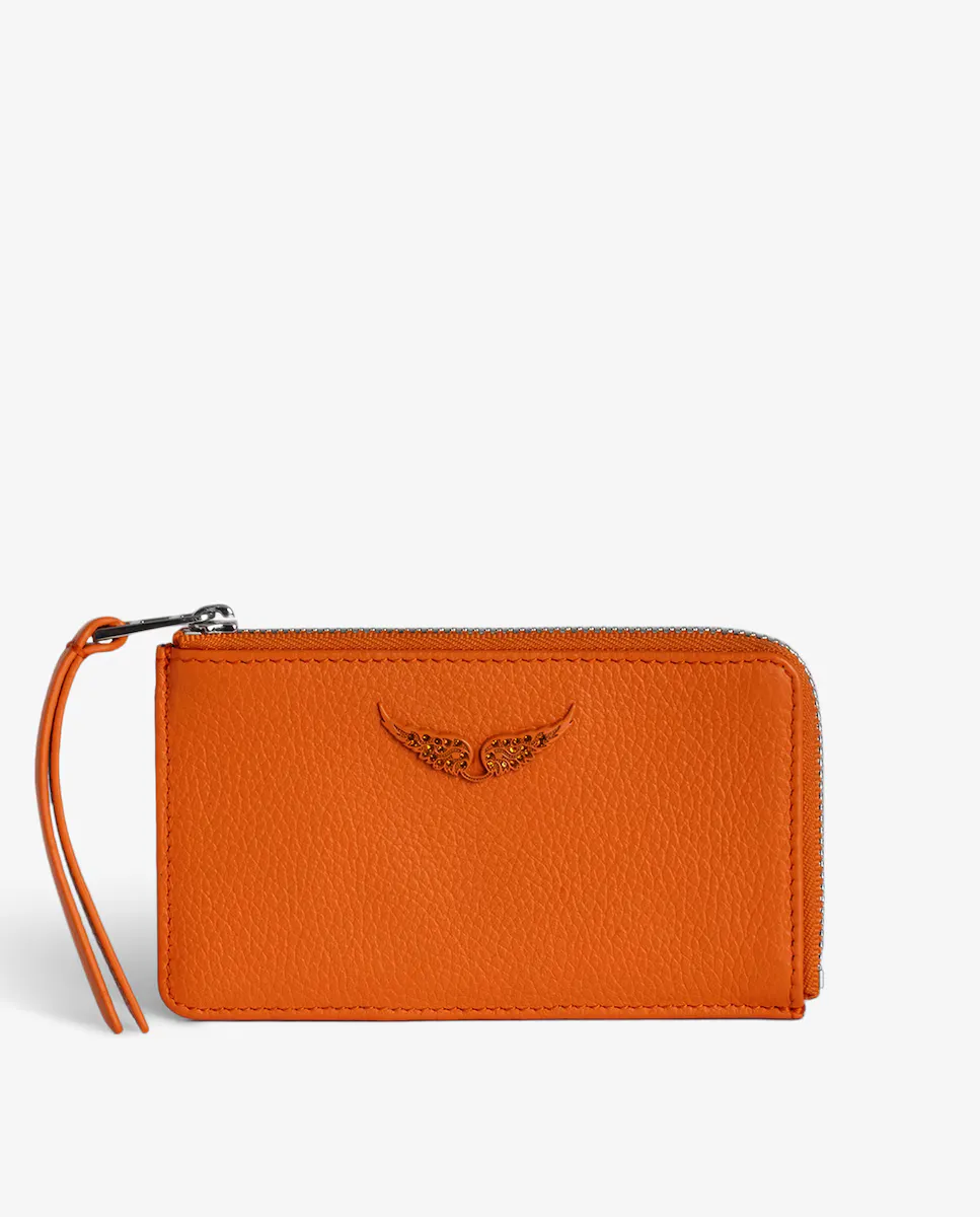 

Женская визитница ZV Card из оранжевой кожи Zadig & Voltaire, оранжевый