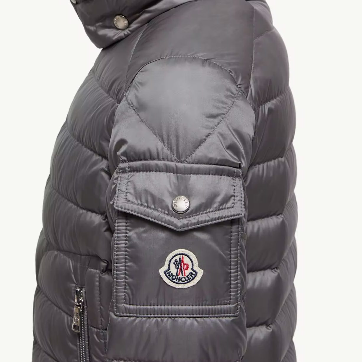 SS26 Lauros Hooded Down Jacket Kids' Moncler, серый — фото 4