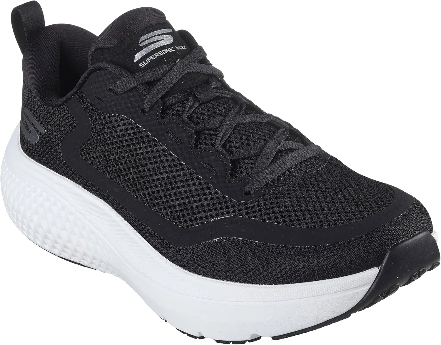 Мужские кроссовки Skechers Go Run Supersonic Max, Black White — фото 2
