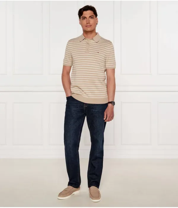 Поло ESSENTIAL regular fit Tommy Hilfiger, бежевый — фото 2