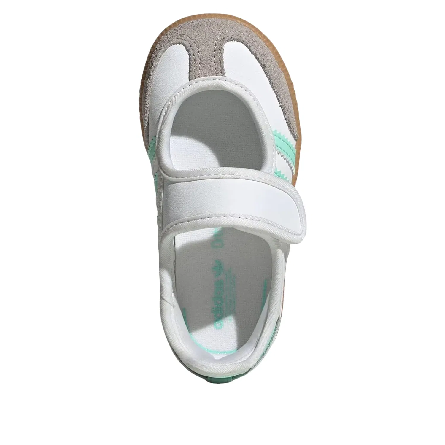 Кроссовки Adidas Samba Jane 'White Easy Green' JP9542, зеленый — фото 3