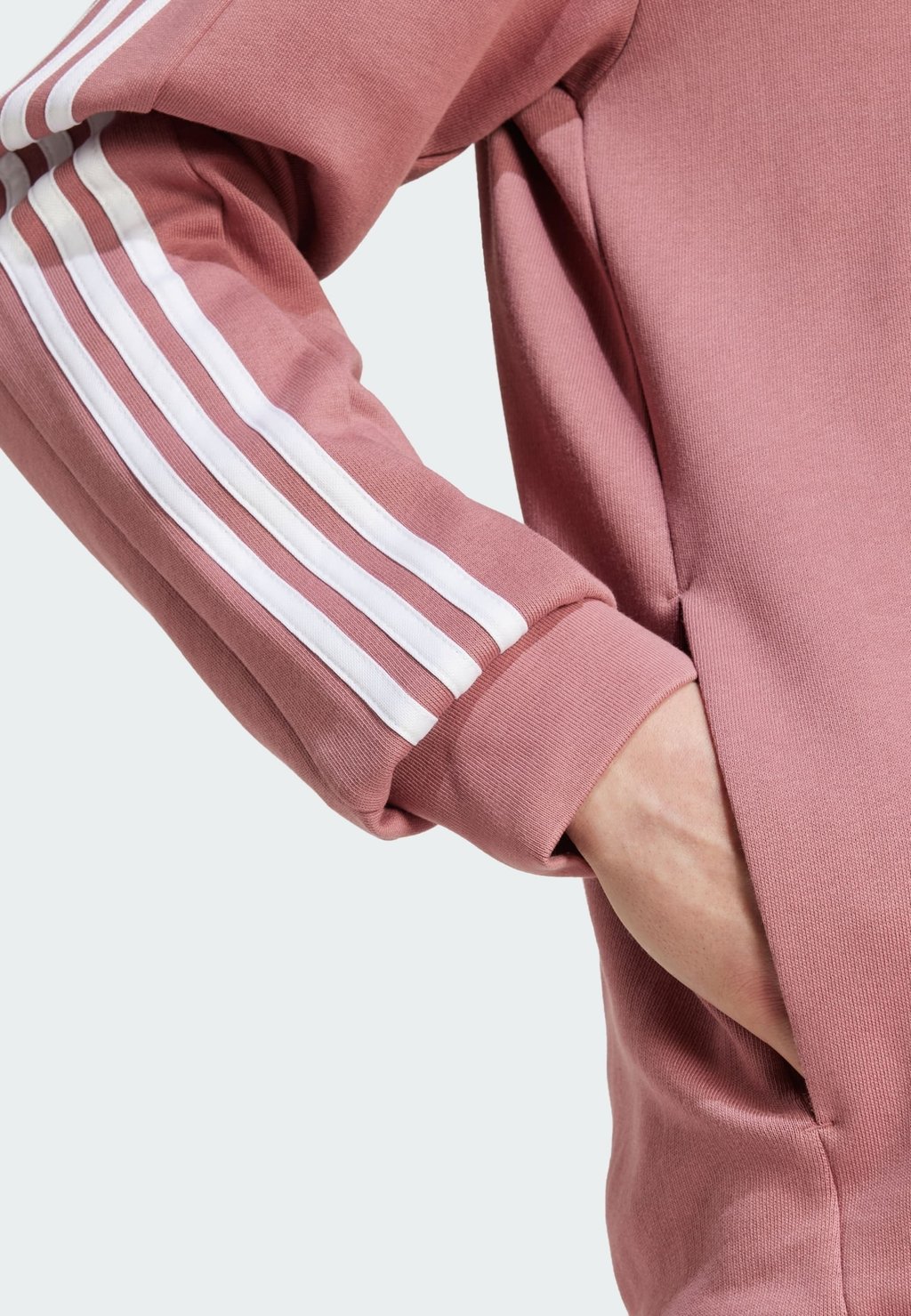 

Толстовка ESSENTIALS 3-STRIPES FULL-ZIP adidas, светло-красный