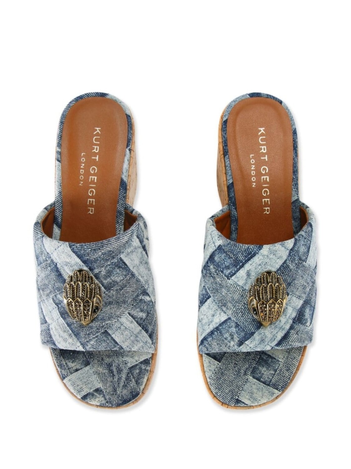 

Джинсовые мюли Kensington Wedge 80 Kurt Geiger London, синий