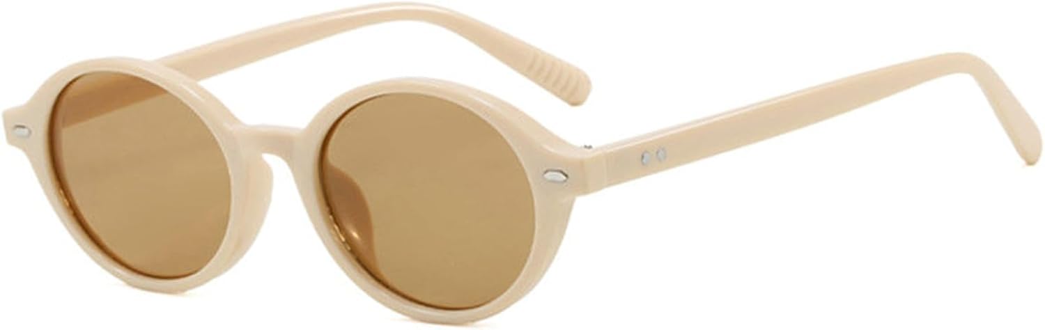 

Ретро овальные солнцезащитные очки для женщин, стильные круглые солнцезащитные очки в стиле 90-х, легкие узкие очки, модные солнцезащитные очки с защитой от УФ-излучения willochra, C8