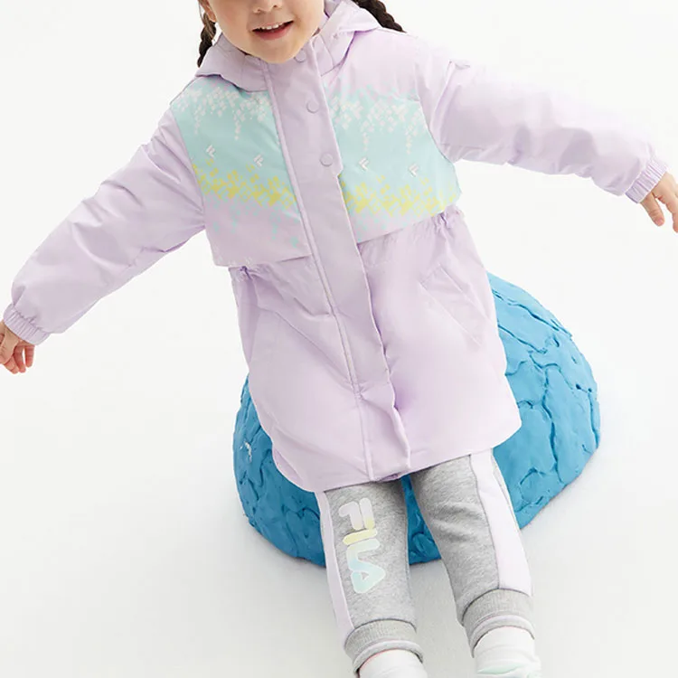 Pre school Padded Jackets Hooded Moderate FILA KIDS, stunning фиолетовый — фото 4