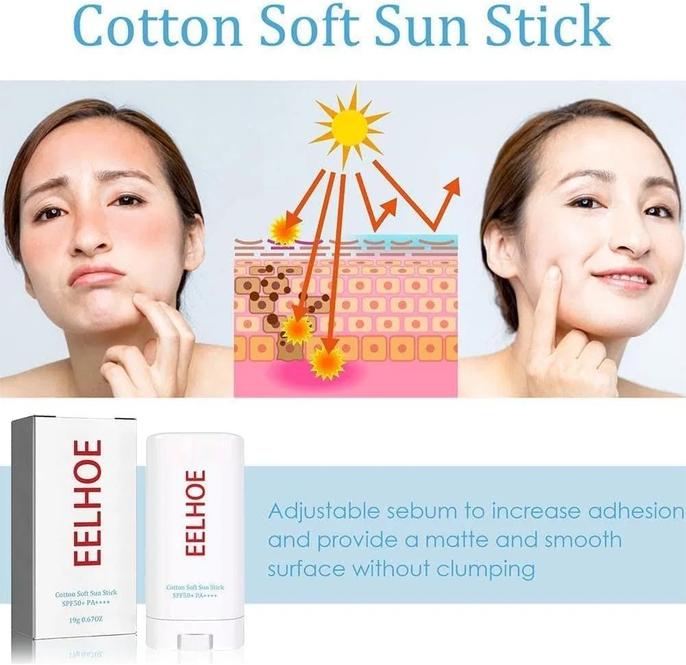 Солнцезащитный стик для лица UPCOT Cotton Soft SPF 50+ 19 г — фото 2
