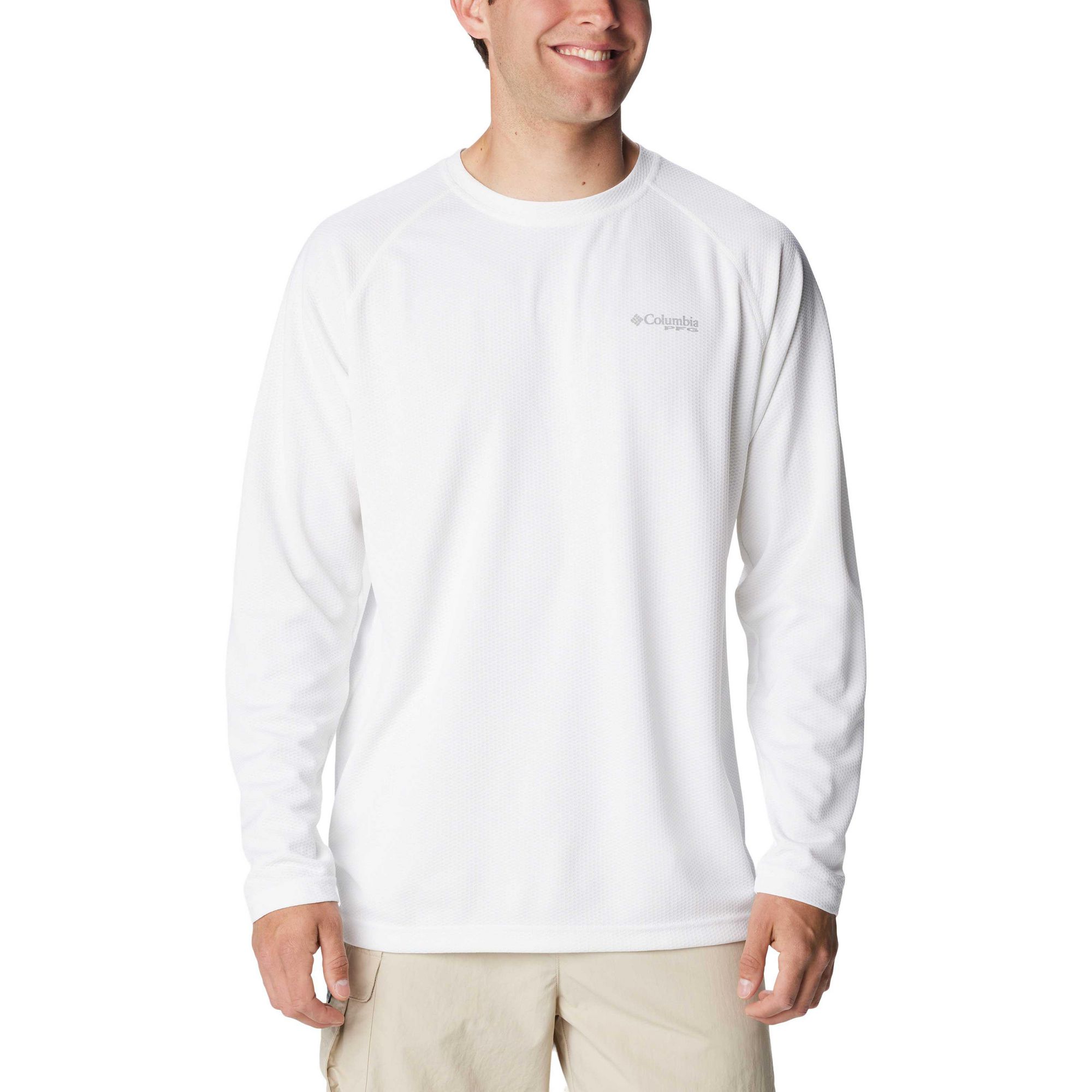 

Мужская рубашка с длинным рукавом PFG Solar Stream Columbia, White